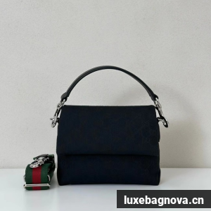 GUCCI HORSEBIT 1955 SOFT SMALL TOP HANDLE BAG 521617 black