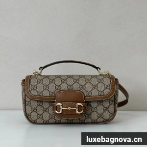 GUCCI HORSEBIT 1955 SOFT SMALL TOP HANDLE BAG 815206 brown