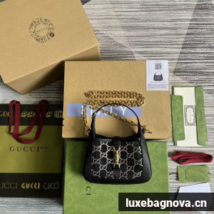 GUCCI JACKIE 1961 MEDIUM SHOULDER BAG 677027 black