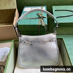 GUCCI JACKIE SMALL SHOULDER BAG 764191 Silver