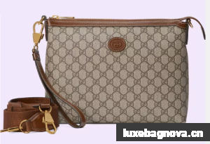 GUCCI MESSENGER BAG WITH INTERLOCKING G 726833 Brown