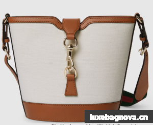 GUCCI MINI BUCKET SHOULDER BAG 782908 white&brown