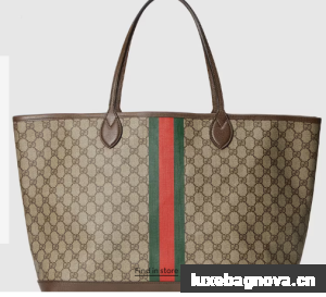 GUCCI OPHIDIA GG LARGE TOTE BAG 726755 Brown