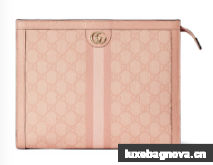 GUCCI OPHIDIA GG POUCH 625549 Dusty pink