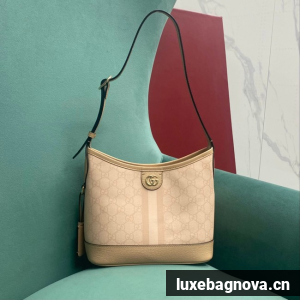GUCCI OPHIDIA GG SMALL SHOULDER BAG 781402 gray pink