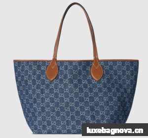 GUCCI TOTISSIMA MEDIUM TOTE BAG 820481 Blue GG denim