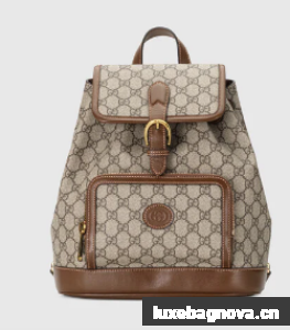 Gucci Backpack with Interlocking G 674147 Brown