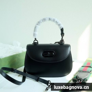 Gucci Bamboo 1947 medium bag G63012 Black