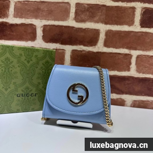 Gucci Blondie card case wallet GG 725219 blue