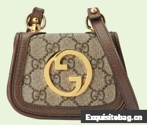 Gucci Blondie card case wallet GG Supreme canvas 698635 brown