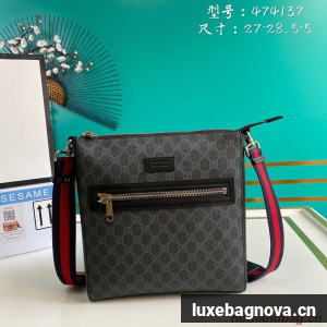 Gucci Canvas Messenger Bag 474137 black
