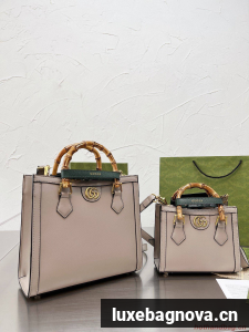 Gucci Diana Bamboo Handle Tote Bag 655658 Offwhite