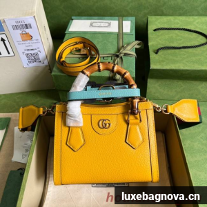 Gucci Diana mini tote bag 702732 yellow
