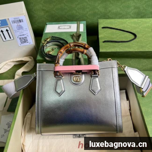 Gucci Diana small tote bag 702721 Silver