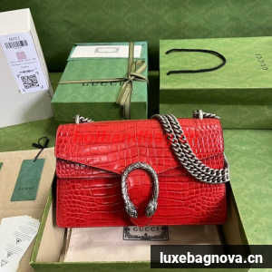 Gucci Dionysus Alligator pattern small shoulder bag 400249 red