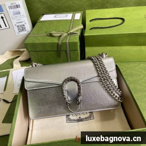 Gucci Dionysus Blooms Leather Shoulder Bag 499623 silver