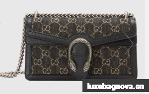 Gucci Dionysus small GG shoulder bag 499623 Black
