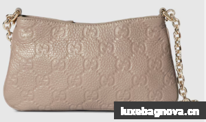 Gucci GG EMBLEM SUPER MINI BAG 815278 Taupe 