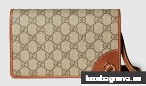 Gucci GG EMBLEM SUPER MINI SHOULDER BAG 820688 Brown