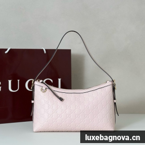 Gucci GG Emblem medium shoulder bag 847449 pink