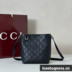 Gucci GG Emblem nano bucket bag 847090 black