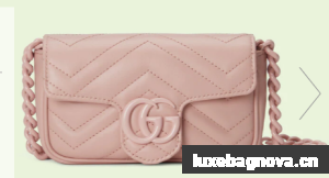 Gucci GG Marmont belt bag 699757 Light pink
