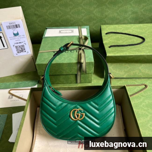 Gucci GG Marmont half-moon-shaped mini bag 699514 green