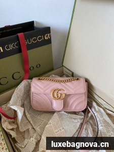 Gucci GG Marmont matelasse mini bag 446744 pink
