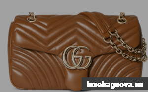 Gucci GG Marmont medium shoulder bag 837267 Brown