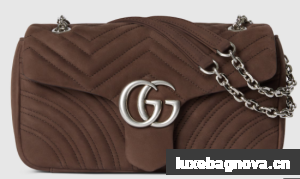 Gucci GG Marmont medium shoulder bag 837267 Dark brown