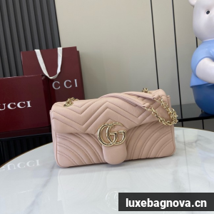 Gucci GG Marmont medium shoulder bag 837267 Pale pink
