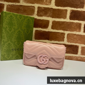 Gucci GG Marmont mini shoulder bag 699757 pink
