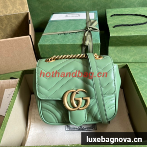 Gucci GG Marmont mini shoulder bag 739682 Sage green