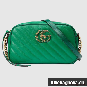Gucci GG Marmont small shoulder bag 447632 Bright green