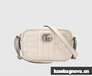 Gucci GG Marmont small shoulder bag 447632 white