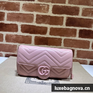 Gucci GG Marmont small shoulder bag 751526 pink