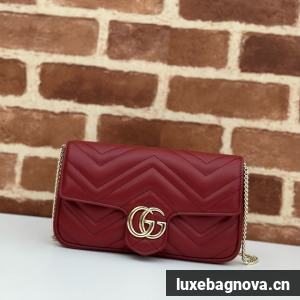 Gucci GG Marmont small shoulder bag 751526 red