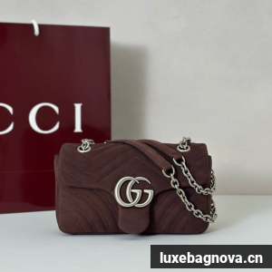 Gucci GG Marmont small shoulder bag 837280 Dark brown