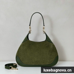 Gucci GG Marmont suede shoulder bag 834981 green