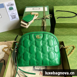 Gucci GG Matelasse leather shoulder bag 702229 Bright green