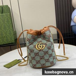 Gucci GG SUPER MINI BUCKET BAG 783175 Pale blue