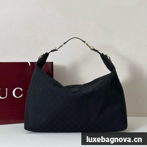Gucci GG Supreme canvas Hobo Top Handle Bag 864485 black