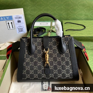 Gucci GG denim tote bag 685129 Black