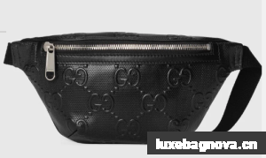 Gucci GG embossed belt bag 658582 black