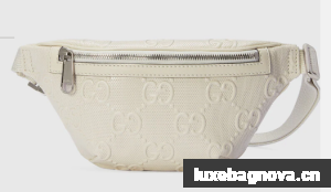 Gucci GG embossed belt bag 658582 white