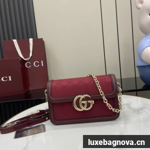 Gucci Go small shoulder bag 826761 Rosso Ancora red