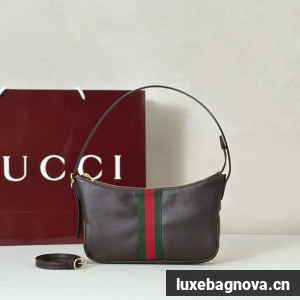 Gucci Half Horsebit small shoulder bag 863406 dark brown 