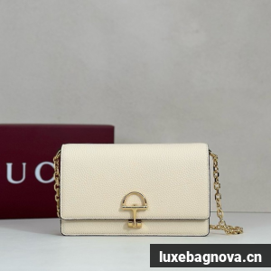 Gucci Half Horsebit wallet on chain 855654 Cream