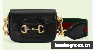Gucci Horsebit 1955 strap wallet 699760 Black 