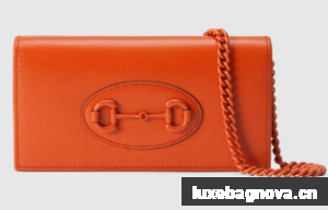 Gucci Horsebit 1955 wallet with chain 621892 orange